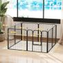 Eight-Panel Dog Playpen with Door, for Large Dogs, Indoors, Outdoors, 60cm Tall, Black Image 3