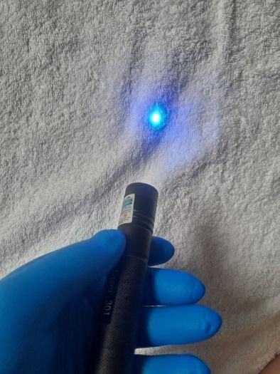Strong (!!!) PURPLE laser pointer. 18+ (will need to check ID).