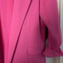 Quiz Pink Ruched Sleeve Blazer Size 16 Image 2