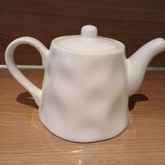 New Large  White Ceramic Teapot