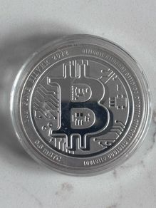1oz Silver Bitcoin Coin