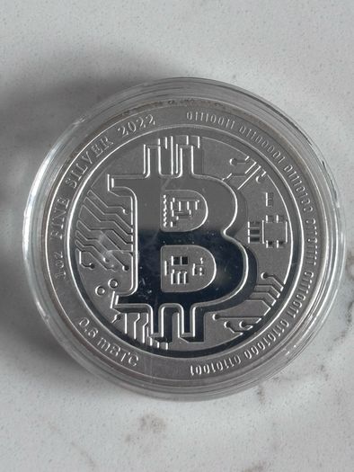 1oz Silver Bitcoin Coin
