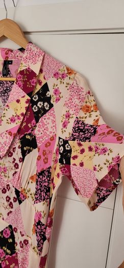 Nobody's Child pink floral midi Sz 14UK