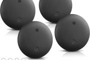 Air Tracker Tags-4 Pack, Bluetooth Tracker Works with Apple Find My APP (iOS Only), Smart Tag with Protective Case, Keys Finder and Item Finder for Luggage, Backpack, Suitcases, Replaceable Battery