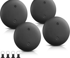 Air Tracker Tags-4 Pack, Bluetooth Tracker Works with Apple Find My APP (iOS Only), Smart Tag with Protective Case, Keys Finder and Item Finder for Luggage, Backpack, Suitcases, Replaceable Battery