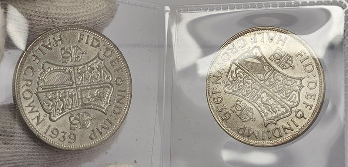 United Kingdom Silver 1939 Half Crown Beautiful Uncirculated