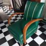 Art Deco restored Vintage 1930s Bentwood fireside chair in faux leatherette Image 2