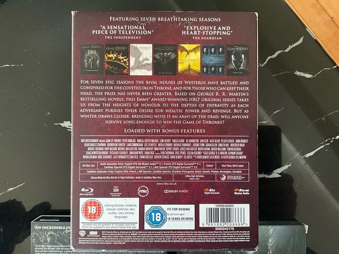 Game Of Thrones blu ray complete seasons 1-8 +