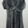 Karen Millen Grey and Black Animal Print Dress with Tie Neck Detail Image 7
