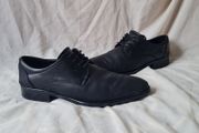 ecco tray tech single toe shoes Size 9 eu 44 black leather in good condition