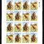 1999 Ireland Extinct Animals (30p Mammoth & Giant Deer & 45p Wolves & Bear) Stamp Sheetlet Plate 1A1A1A1A Fine CDS Used Fine Used with Dublin cancel of 11th October 1999 (Frist day of issued) on envelope extract Image 2