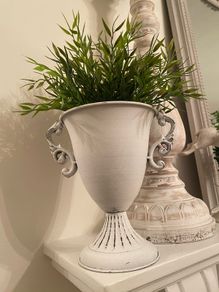 ShabbyChic Urn with Greenery