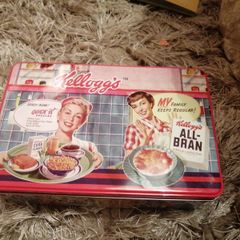 vintage/retro style kelloggs storage tin