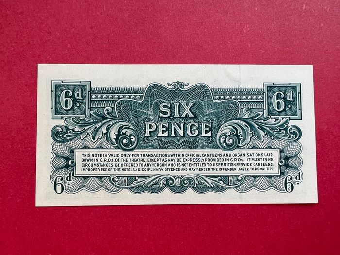 Great Britain. 6 Pence ( 6d ) Pick M17a 2nd Series. ( Uncirculated ) Scarce