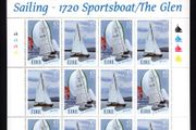 2001 Ireland Sailing (Ruffian, Howth, Sports boat &amp; The Glen) Commemorative Stamps Sheetlet Plate 1B1B1B1B Mint Never Hinged (MNH).