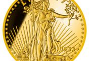 24K Gold Layered Giant (110 grams) Commemorative Replica 2012 of Gold Double Eagle 1933