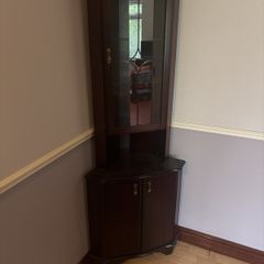 Vintage Mahogany Corner Display Unit