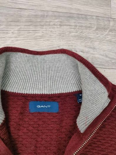 Gant Half Zip Cotton Jumper Mens Medium
