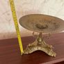 Vintage Ornate Cast Metal Pedestal Fruit Bowl Image 2