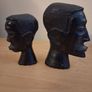 African carved busts x2 Image 3