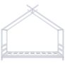 Kids Bed Frame White Solid Pine Wood 80x160 cm Image 4