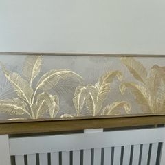Embellished Gold Leaves Framed Print