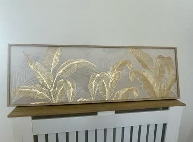 Embellished Gold Leaves Framed Print