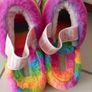 New UGG Fluff Rainbow Color Women's Slippers Image 7