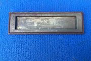 Vintage brass letterbox plate