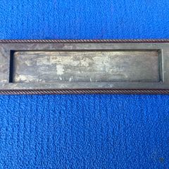 Vintage brass letterbox plate
