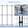 Outdoor Dog Kennel, Metal Playpen Fence Dog Run with UV-Resistant Canopy and Locks, for Small and Medium Dogs, 120 x 120 x 138cm Image 3