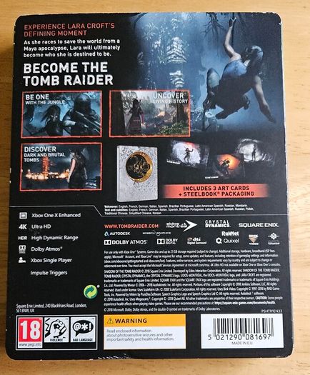 Shadow of the Tomb Raider Steelbook Xbox One