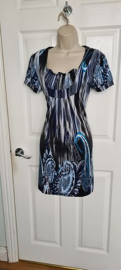 Blue and Black Shift Dress from Culture size 10