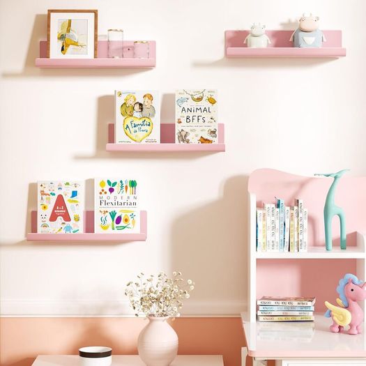 WELDUN Floating Shelves, Set of 4 Wall Mounted Shelf