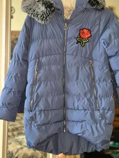 B&Q Girls Purple Puffer Coat - Age 15/16 - Excellent Condition, AV