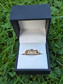9ct Yellow Gold Celtic Style Band