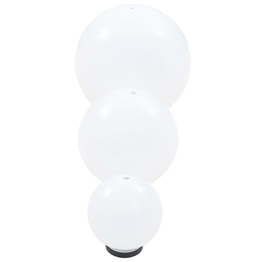 6 Piece LED Bowl Lamp Set Spherical 20/30/40 cm PMMA