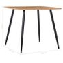 Dining Table Oak and Black 80.5x80.5x73 cm MDF Image 4