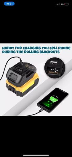 Adapter Converter DM18M Battery Adapter for DEWALT DCB200 DCB205 20V Lithium to MAKITA BL1830