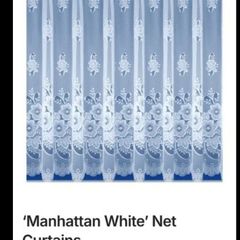 White net curtains x 3