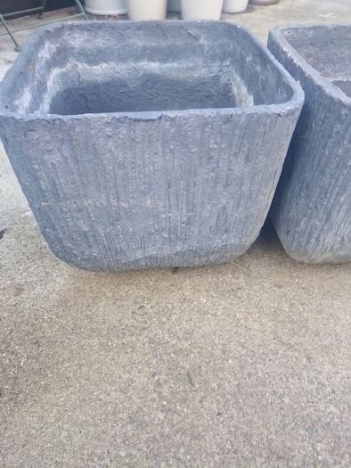 grey stone pots