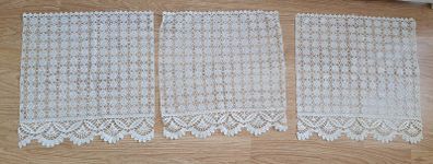 3 Pieces of Shelf / Table Mats - Not Crochet Plastic so Washable - Size in Pics