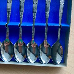 Set of six chrome plated Apostle Spoons