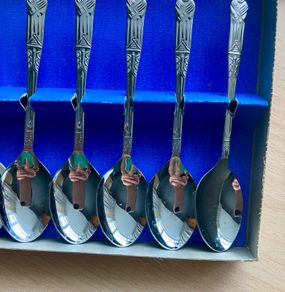 Set of six chrome plated Apostle Spoons