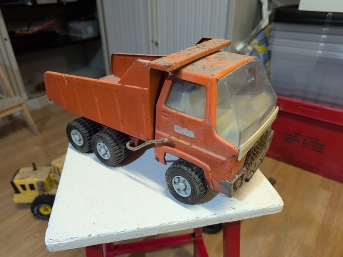 Rare Vintage 1970s Rico Espana Super Sanson Pressed Steel Dump Truck