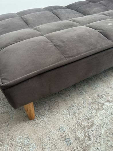 SOFA BED, double.  Like new. Dark brown velvet.  Open to offers