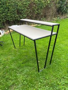 Wade Logan Aires Split Level Mocha Study Desk - 124cm