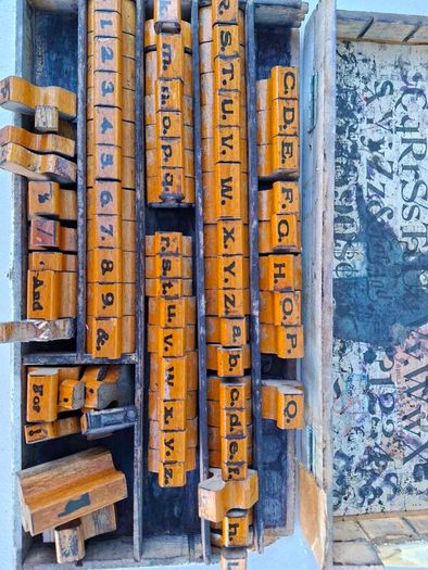 Old wooden stamp/print set