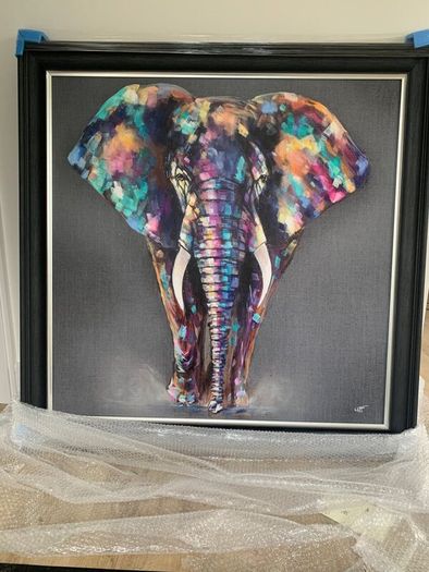 Louise Luton Elephant Photo 40in  40in (New)
