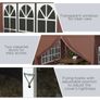 10x10ft Popup Gazebo Marquee Party Tent Pavilion Coffee with 4 Sides Image 8